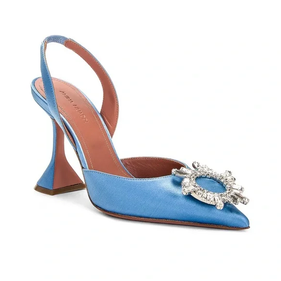 Amina Muaddi Begum satin slingbacks - Picture 4 of 5